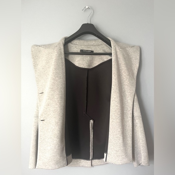 Light gray thick jersey jacket - Picture 3 of 3